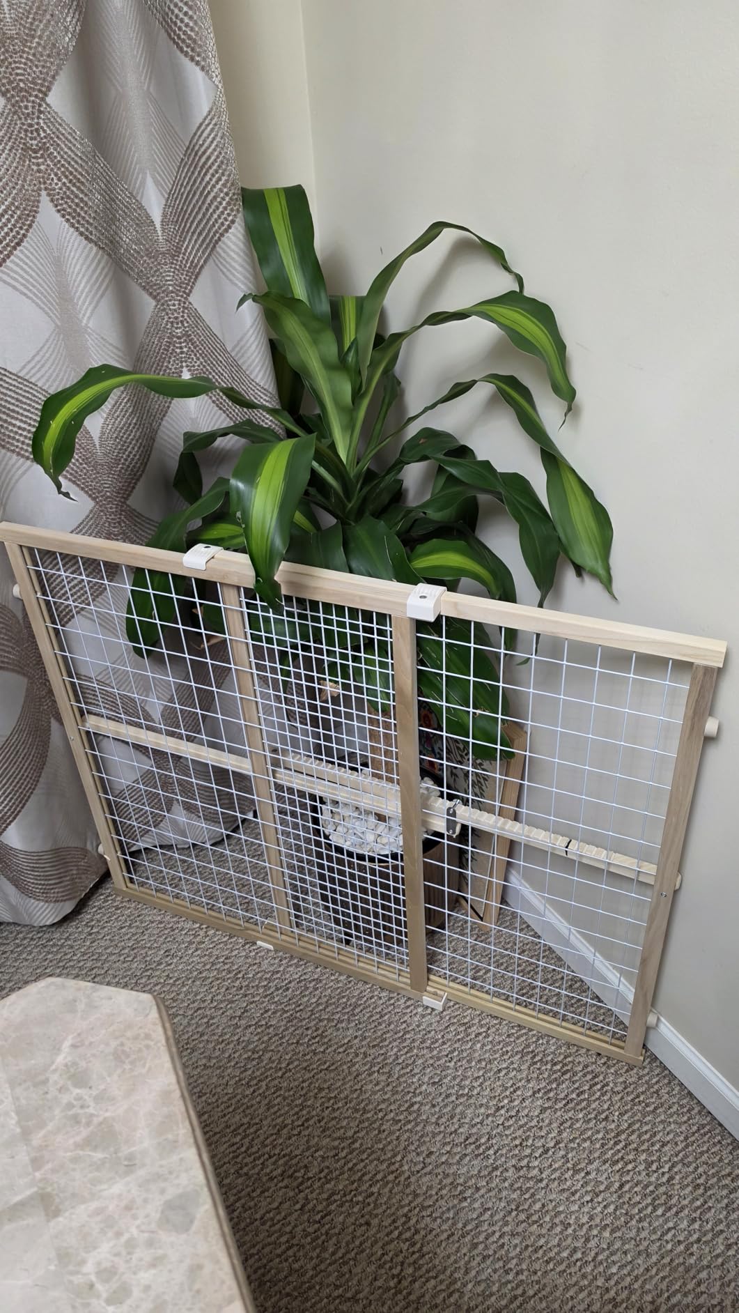 Toddleroo by North States - Extra-Wide Wire Mesh Wooden Baby Gate: Pressure Mounted Baby Gate for Doorways - Adjustable 29.5 to 50 Inches Wide - 31 Inches Tall customer photo 2
