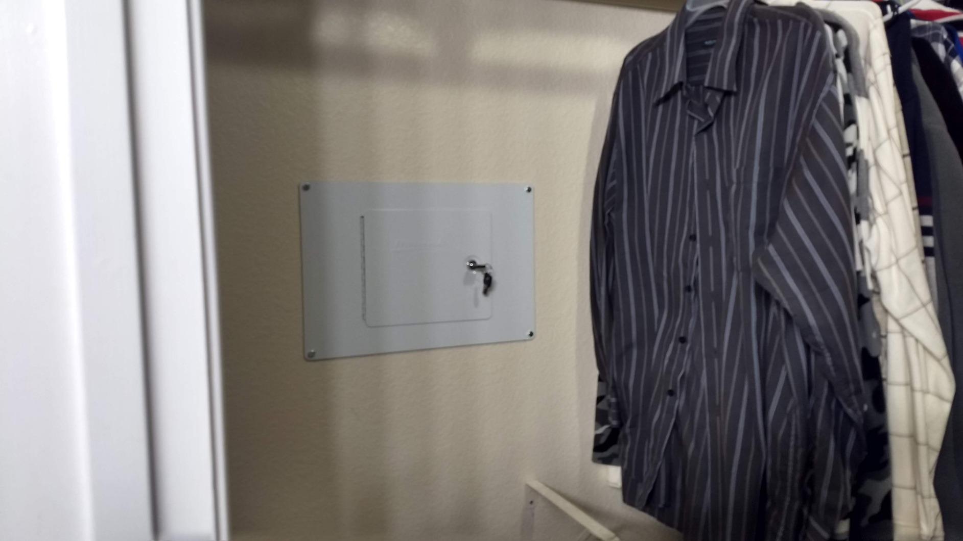 Homak First Watch Between The Studs High Security Steel Wall Safe, White customer photo 2