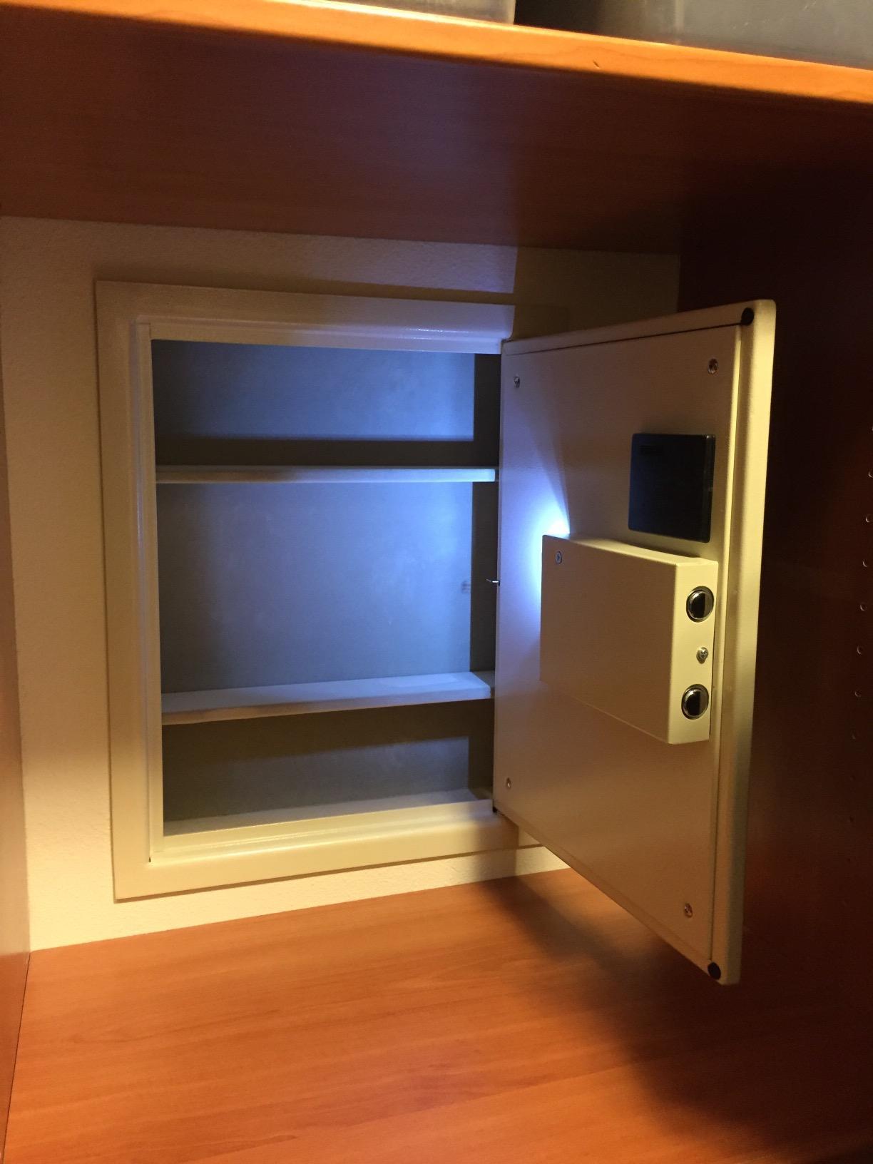 Protex Safe Electronic Keypad Wall Safe (PWS-1814E), Burglary Resistant wall safe, digital electronic locking system, velvet interior, automatic door opening, 2 Removable shelves customer photo 1