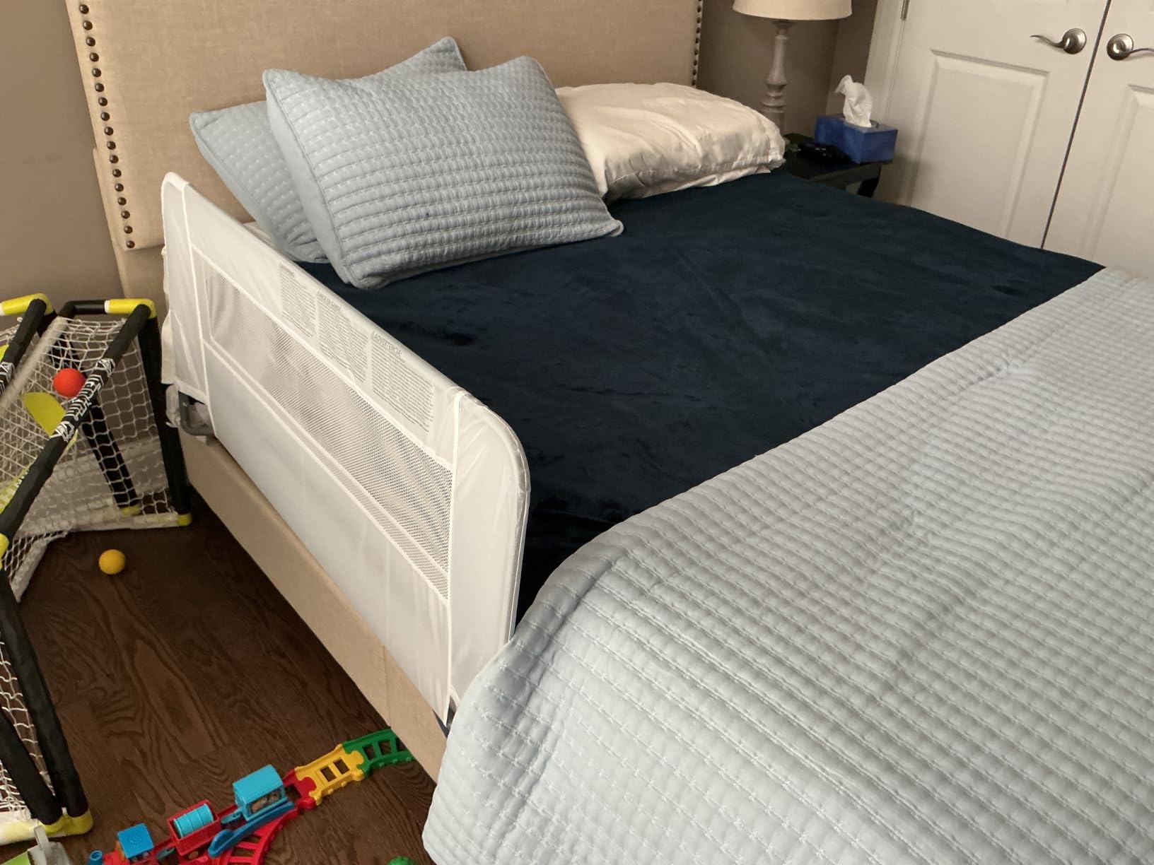 Regalo Swing Down Toddler Bed Rail Guard, NO Tools Required, Bed Rail for Toddlers with Patented Gap Guard, Toddler Bed Rail, Fits Twin, Full & Queen Beds, Bed Safety Rail for Kids Bed, 43” Long customer photo 2