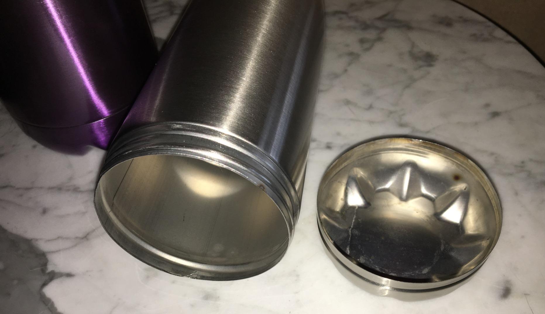 Diversion Water Bottle Safe, Stainless Steel with separate compartment. customer photo 1