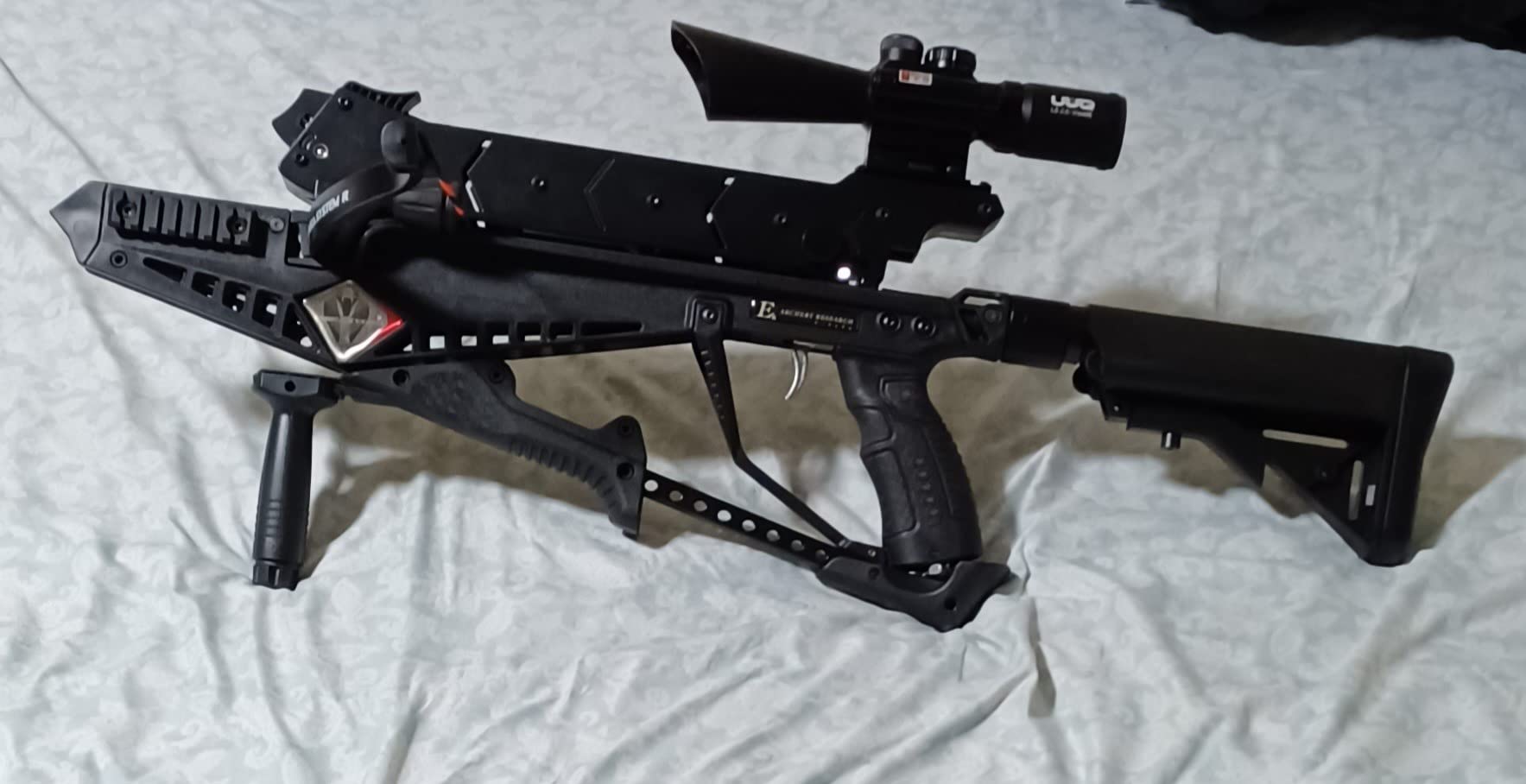 EK Archery Repeating Adder Crossbow 130 lb Cross Bow with 5 Shot auto-loading Magazine Includes 15 Carbon Arrows Bolts. Urban Preppers, Bushcraft, Home Defense, Target Shooters, Small Game Bow Hunting customer photo 2