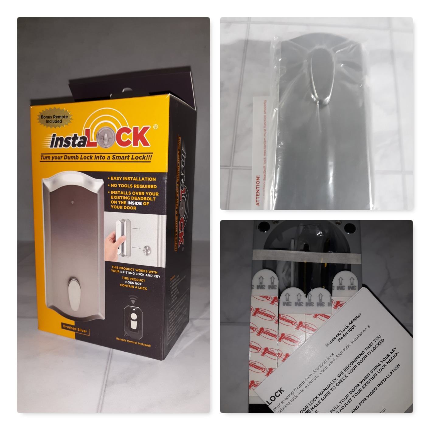 Smart Remote Door Lock for Existing Deadbolt - Installs in 30 Seconds - Enjoy Automatic Keyless Entry with Tool Free Installation - Includes Conversion Kit and Two Wireless Remotes (Silver) customer photo 2