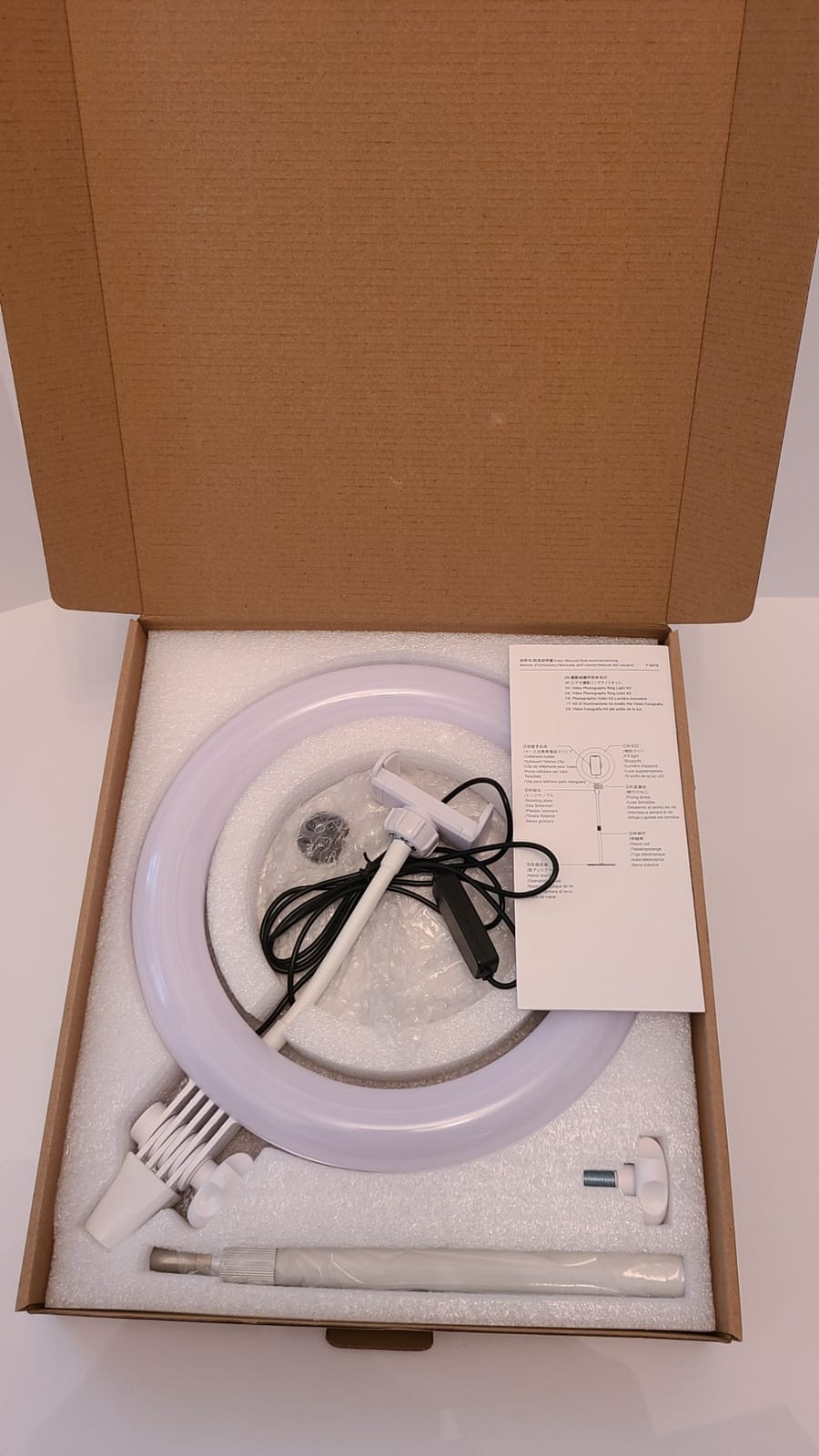 Desk Ring Light with Stand for Computer, Desk Light for Video Recording customer photo 2