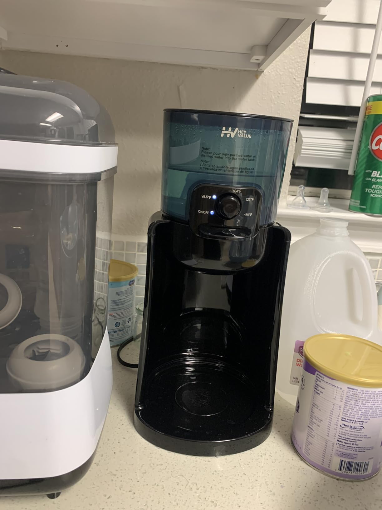 HEYVALUE Water Warmer for Baby Formula with Night Light,Bottle Warmer,Black customer photo 2