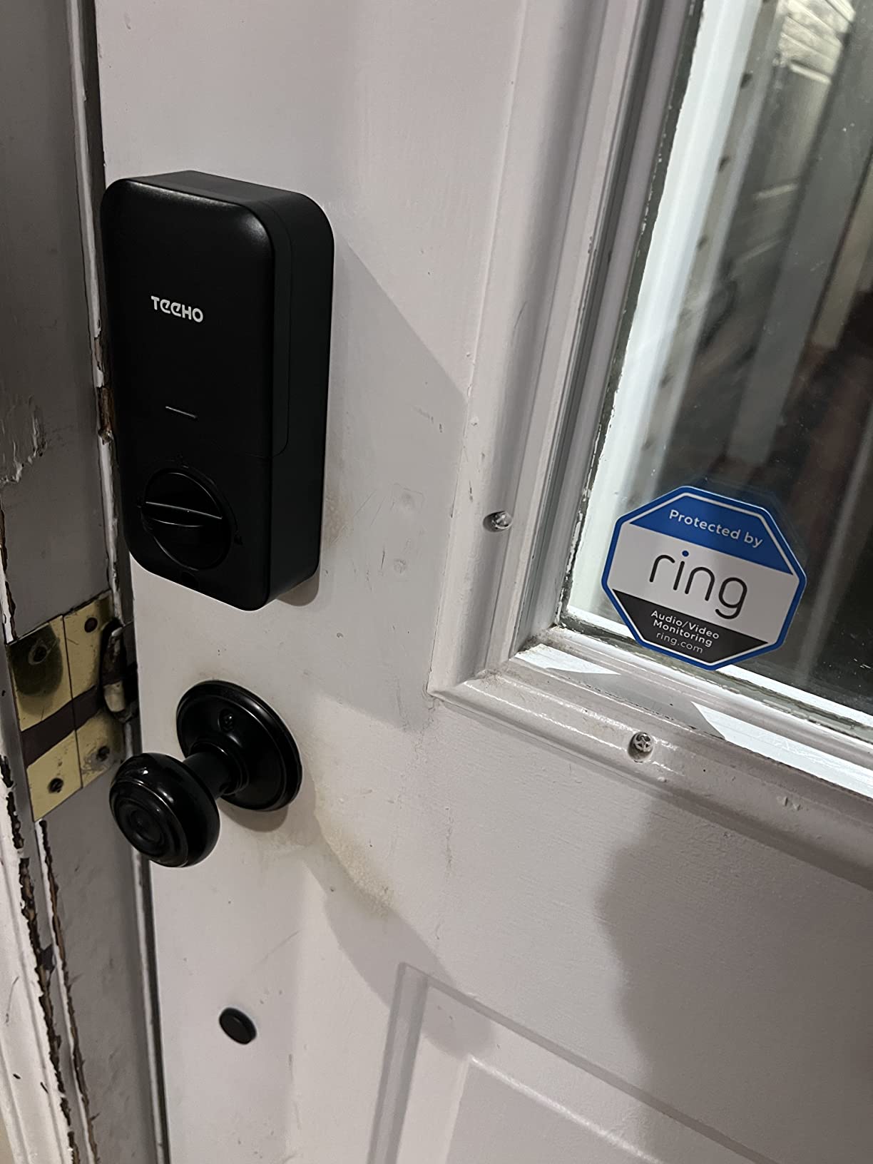 TEEHO TE002 Fingerprint Deadbolt with Keypad for Front Door, Satin Nickel customer photo 1