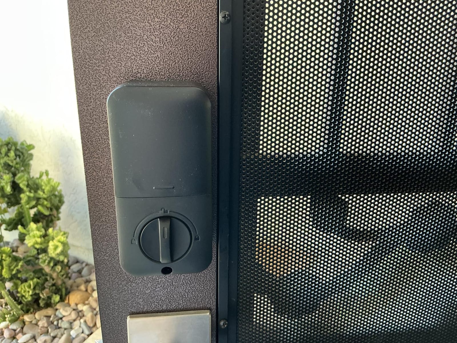 TEEHO TE002 Fingerprint Deadbolt with Keypad for Front Door, Satin Nickel customer photo 2