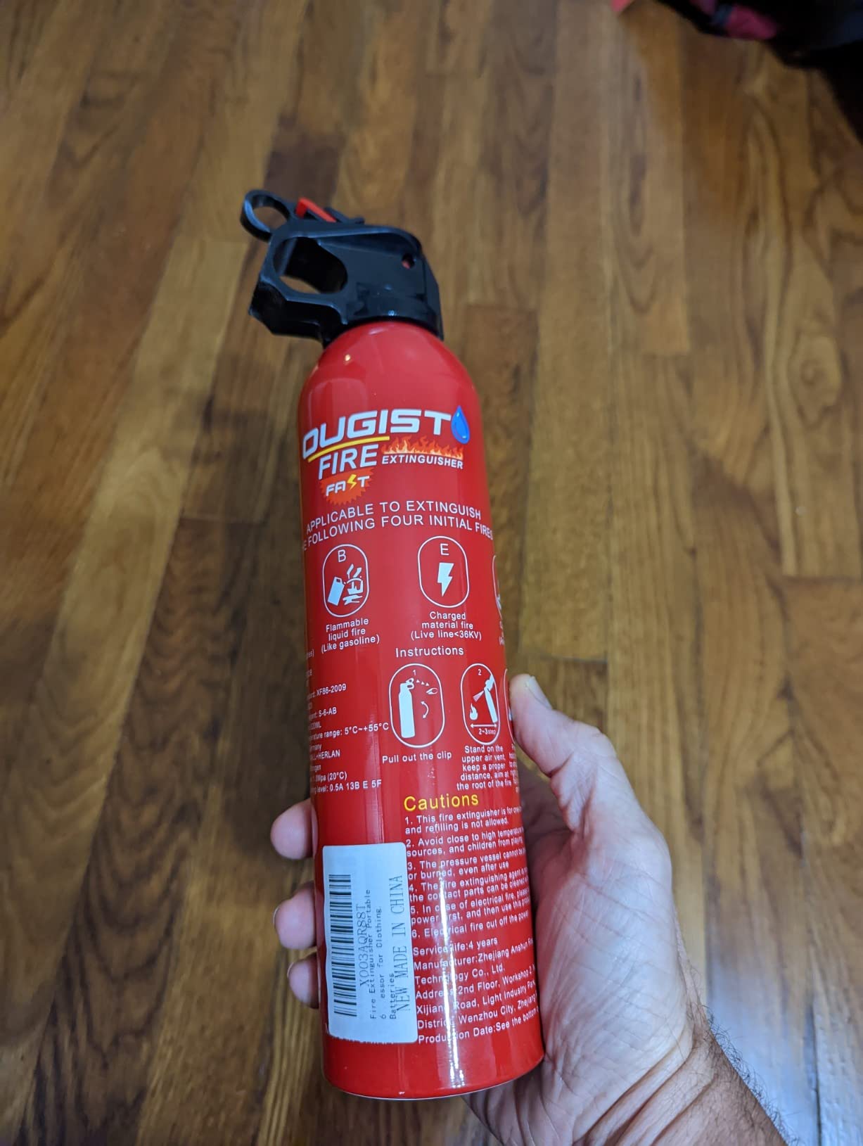 Multipurpose Fire Extinguisher (4 Pack, 21oz Each) with Wall Mount Bracket, Water-Based Foam No Residue, for Kitchen Grease & Electrical Fires, Portable Small Extinguisher for Home, Vehicle & Office customer photo 2