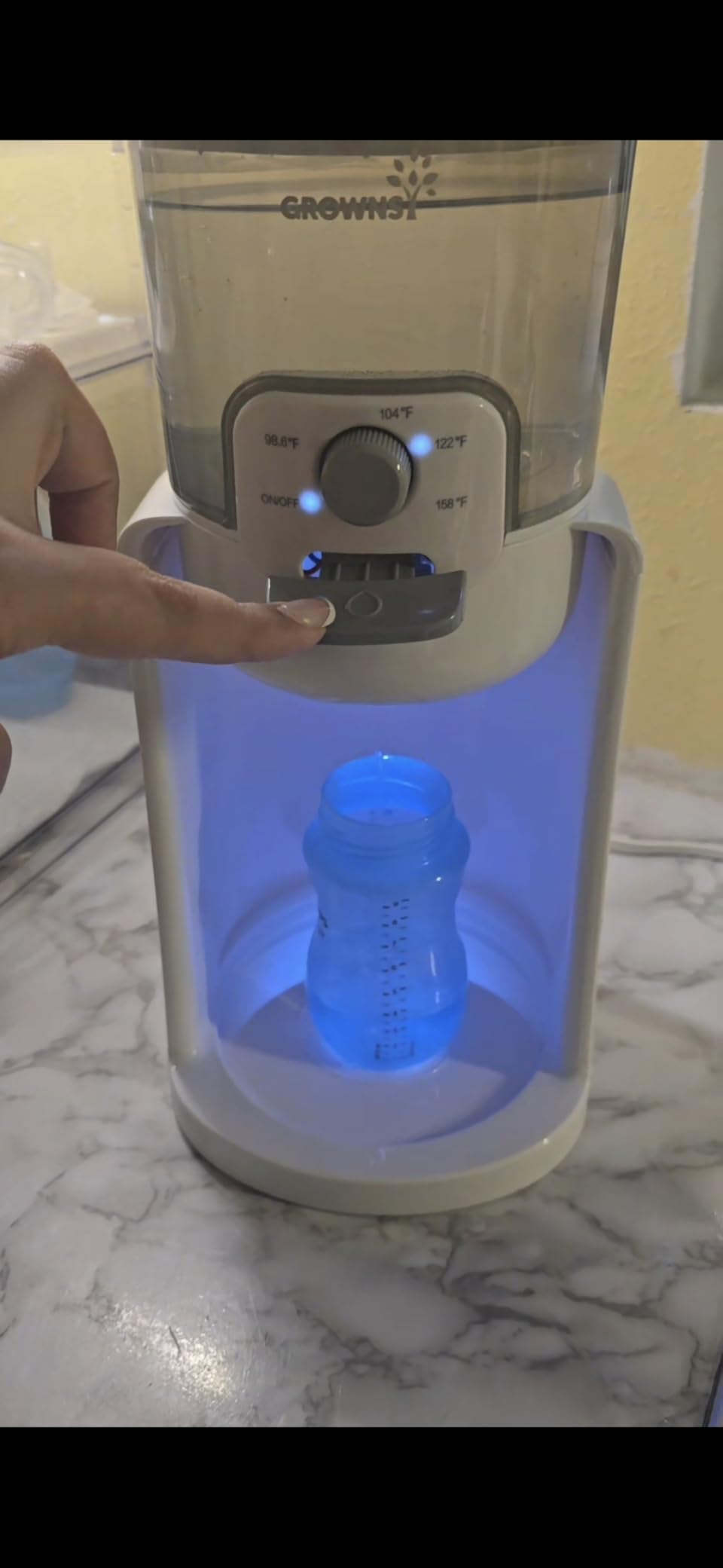 Grownsy Instant Baby Bottle Warmer with Night Light, Precise 4-Temp Control customer photo 1