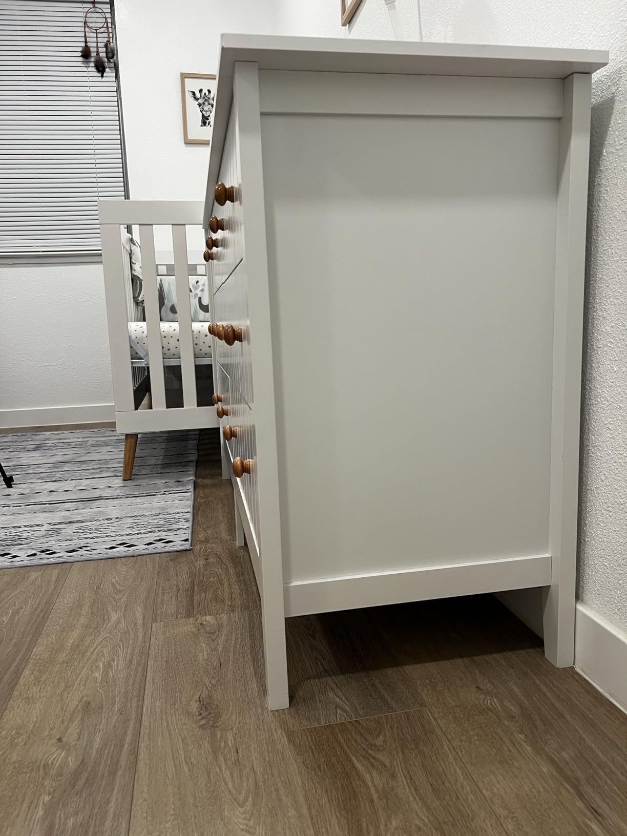 FOTOSOK White Dresser, Chest of Drawers, Modern 6 Drawer Nursery Dressers customer photo 1