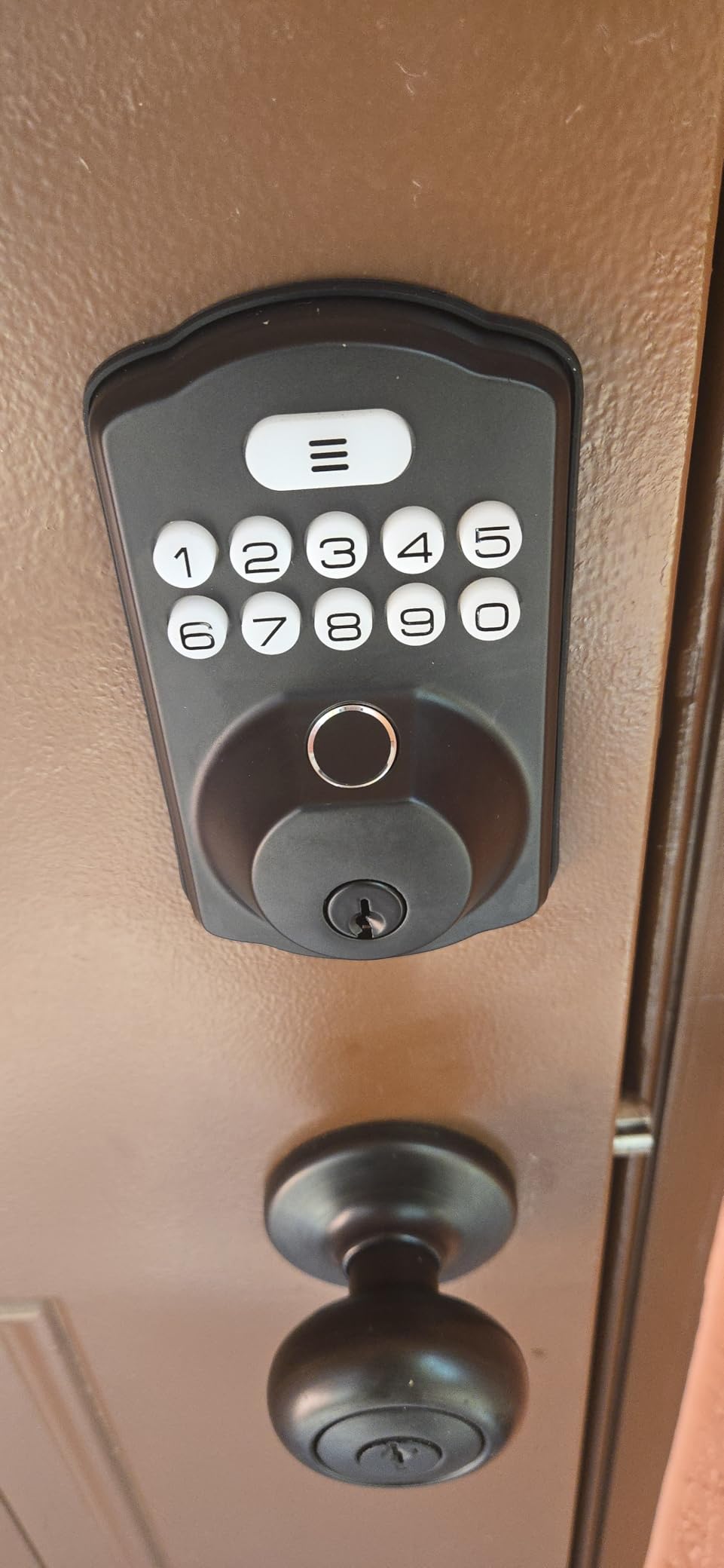 Veise KS02A Fingerprint Door Lock, Keypad Deadbolt, Satin Nickel customer photo 2