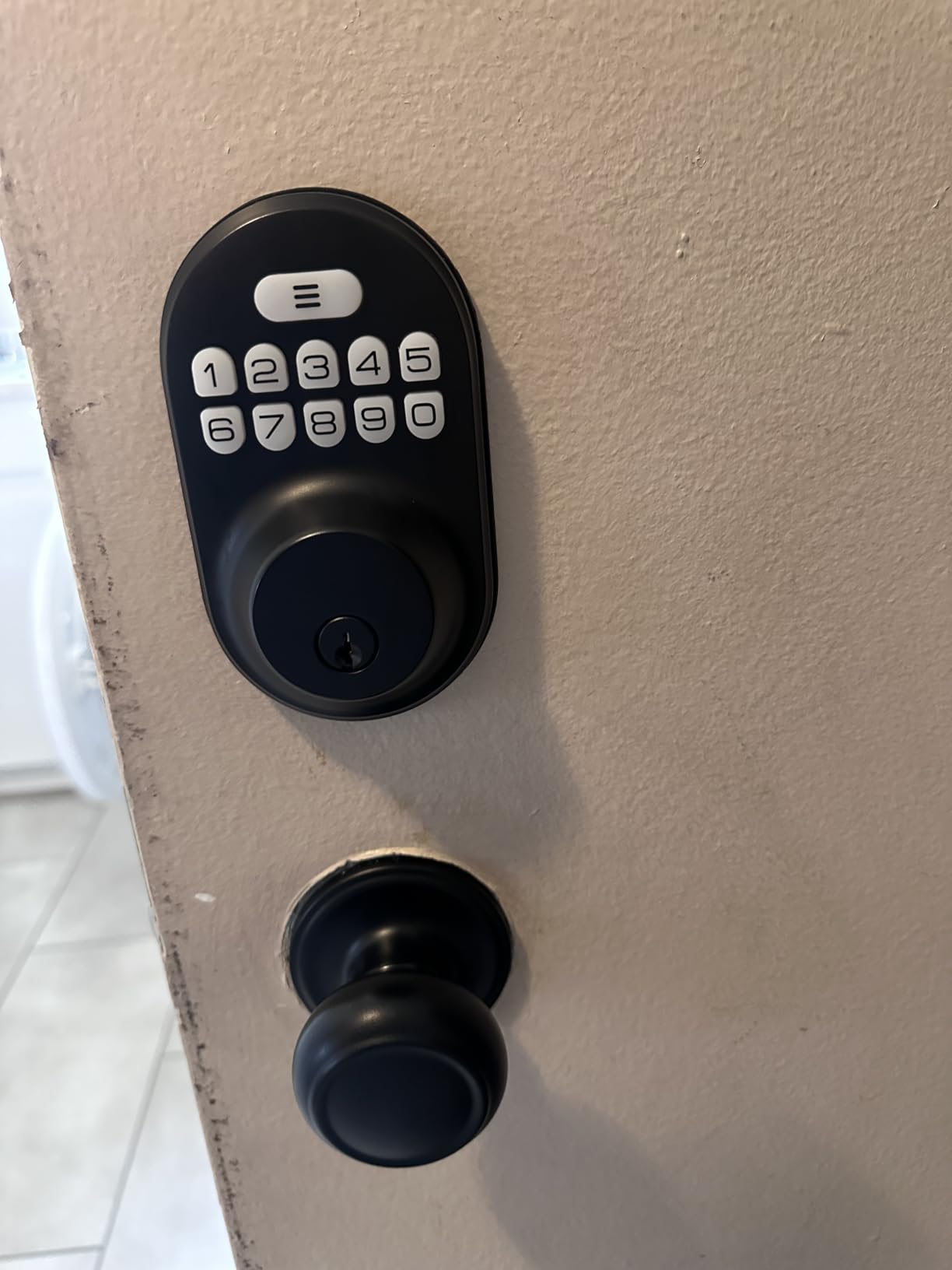 Veise RZ-A Electronic Keypad Deadbolt Door Lock, Matte Black customer photo 2