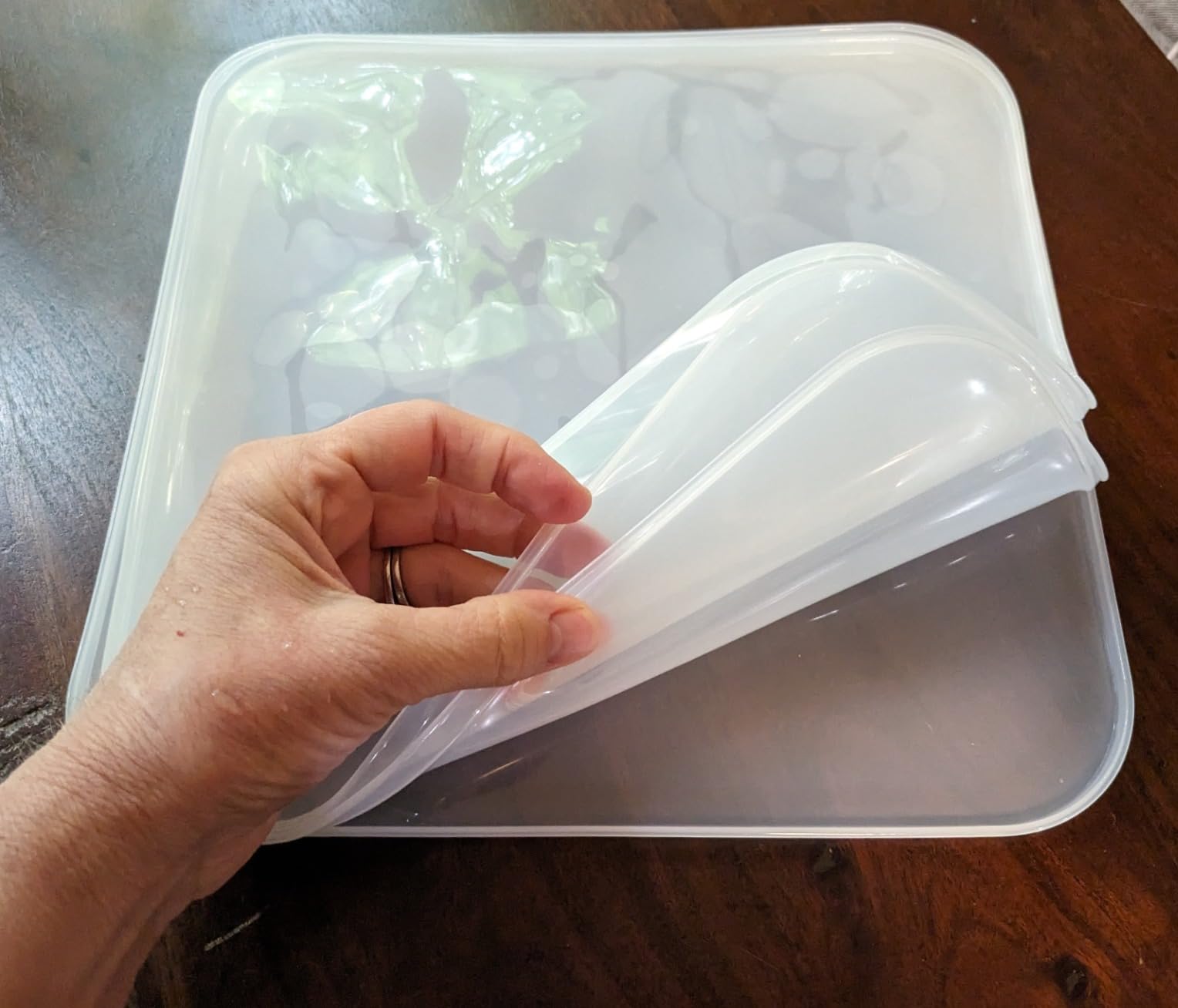 6 Pack Silicone Dehydrator Trays for Liquids, Fruit Leather Trays for Dehydrator, Non-stick Silicone Dryer Mats with Edge,Reusable Dryer Sheet for Jerky, Fruit, Meat, Herbs (11 * 11″) customer photo 2