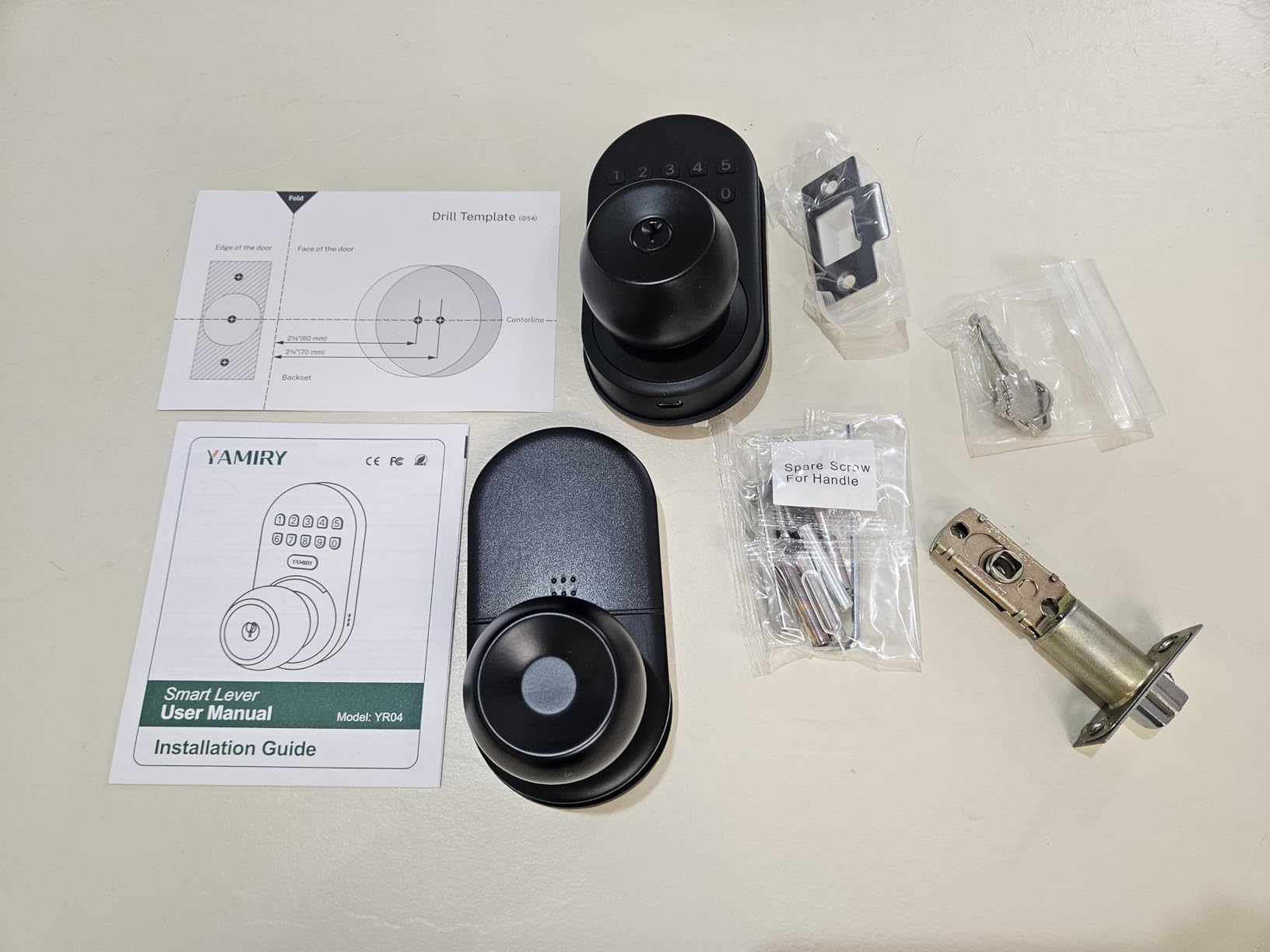Keypad Smart Door Knob Lock, Yamiry Keyless Entry Digital Lock with Handle customer photo 1