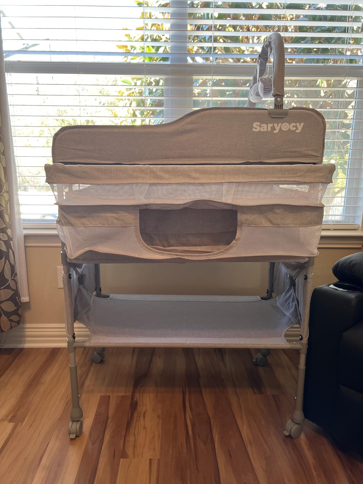 Baby Changing Table with Storage, Adjustable Height Nursery Table customer photo 2