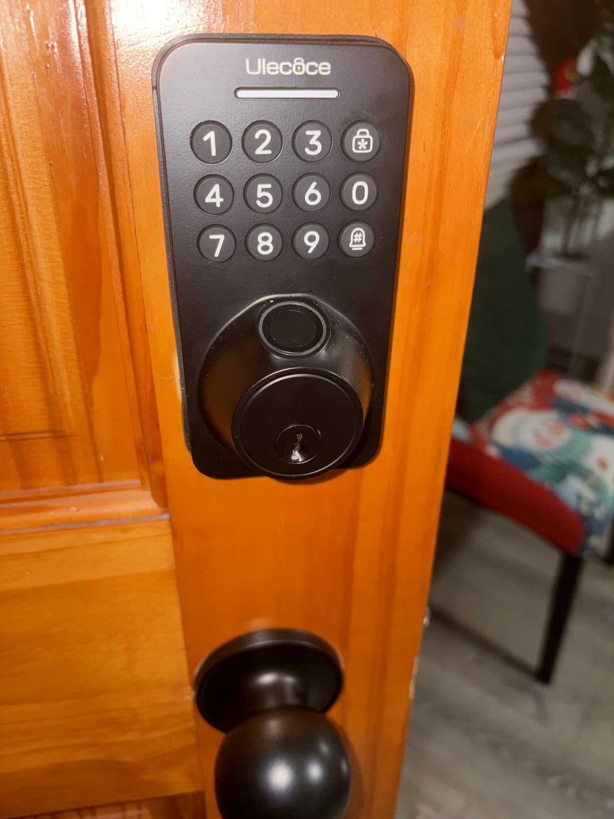 TEEHO TE012W WiFi Fingerprint Smart Door Lock for Front Door, Satin Nickle customer photo 1