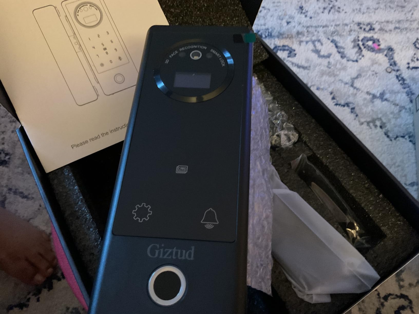 Sliding Door Smart Lock Keyless Entry Sliding Door Lock with Fingerprint Code IC Card Keypad Digital Key APP Remote Replacment Slim Thin Frame Biometric Fingerprint Door Locks customer photo 1