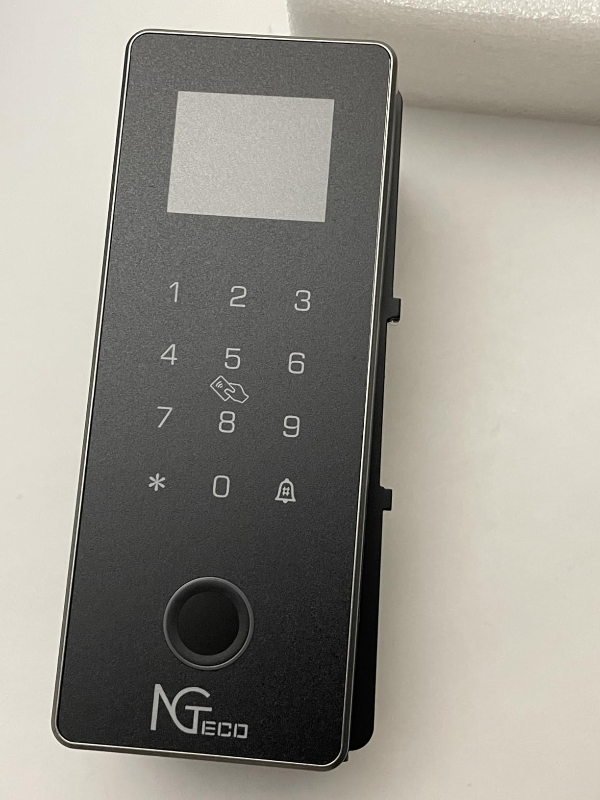 NGTeco Smart Glass Door Locks, 5 Unlock Ways Keyless Entry Gate Locks, Remote Control, Fingerprint, IC Card, Password, No Drill Door Locks for Home,Green House,Cabinet,Office customer photo 2
