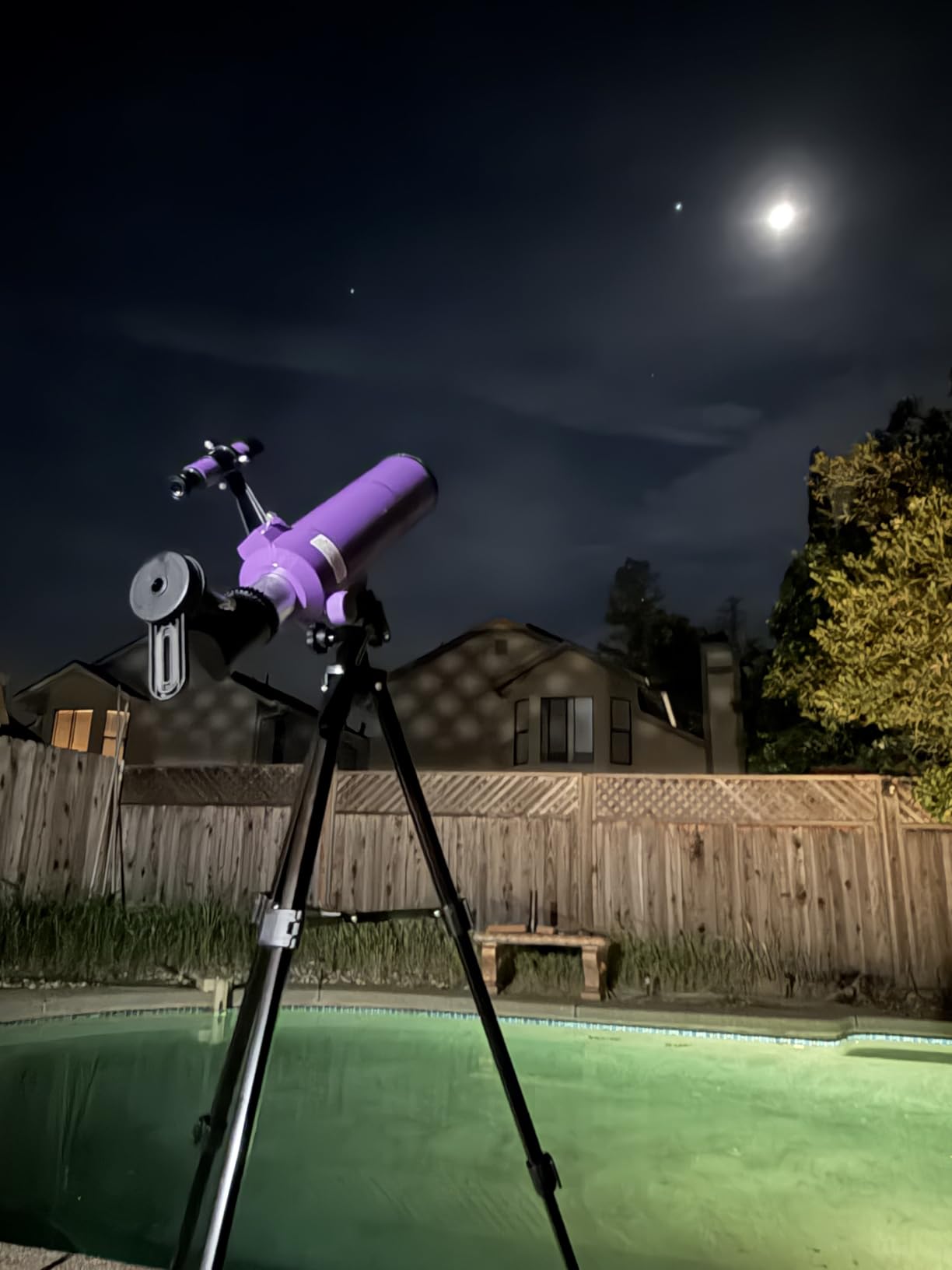 Dianfan Telescope for Kids & Adults, 80mm 500mm Portable Refractor, Purple customer photo 1