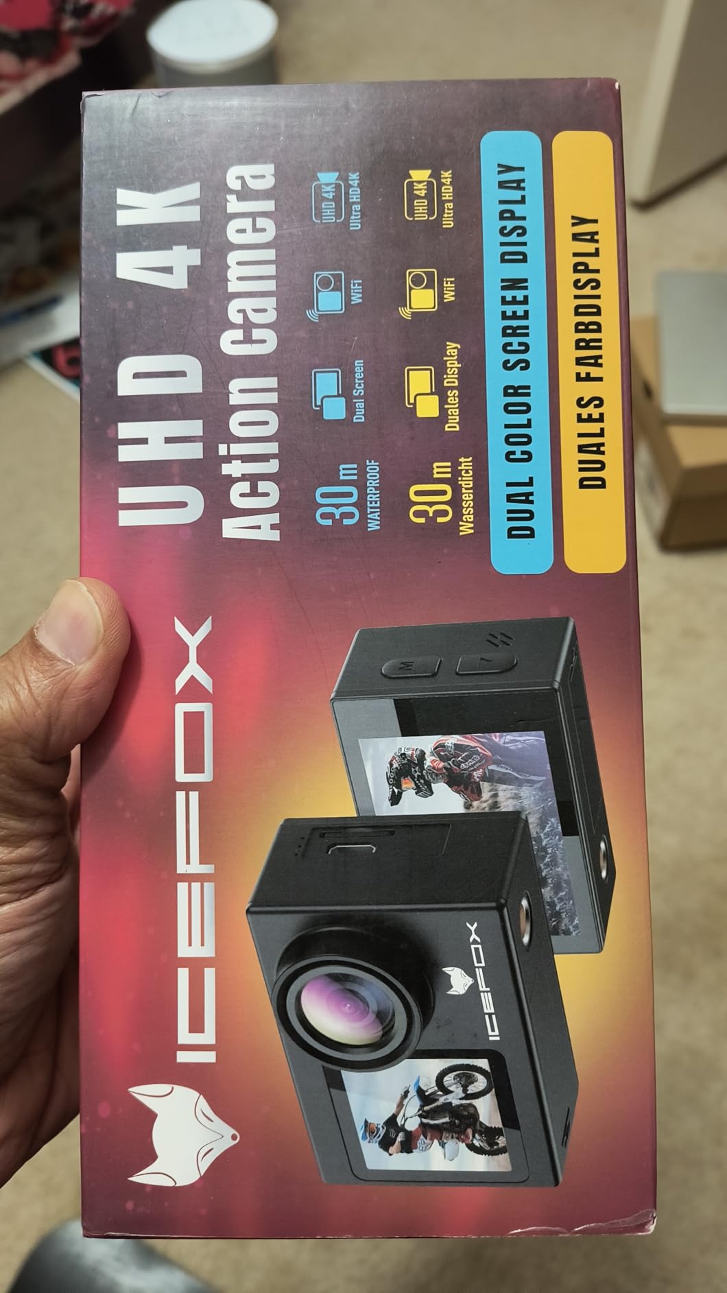 icefox Action Camera 4K 60FPS 20MP with 2X 2150mAh Batteries, Underwater Camera with 5X Zoom, EIS, Powered by Snappro App,Support Video&Photo Editing,Waterproof, WiFi Remote Control customer photo 1