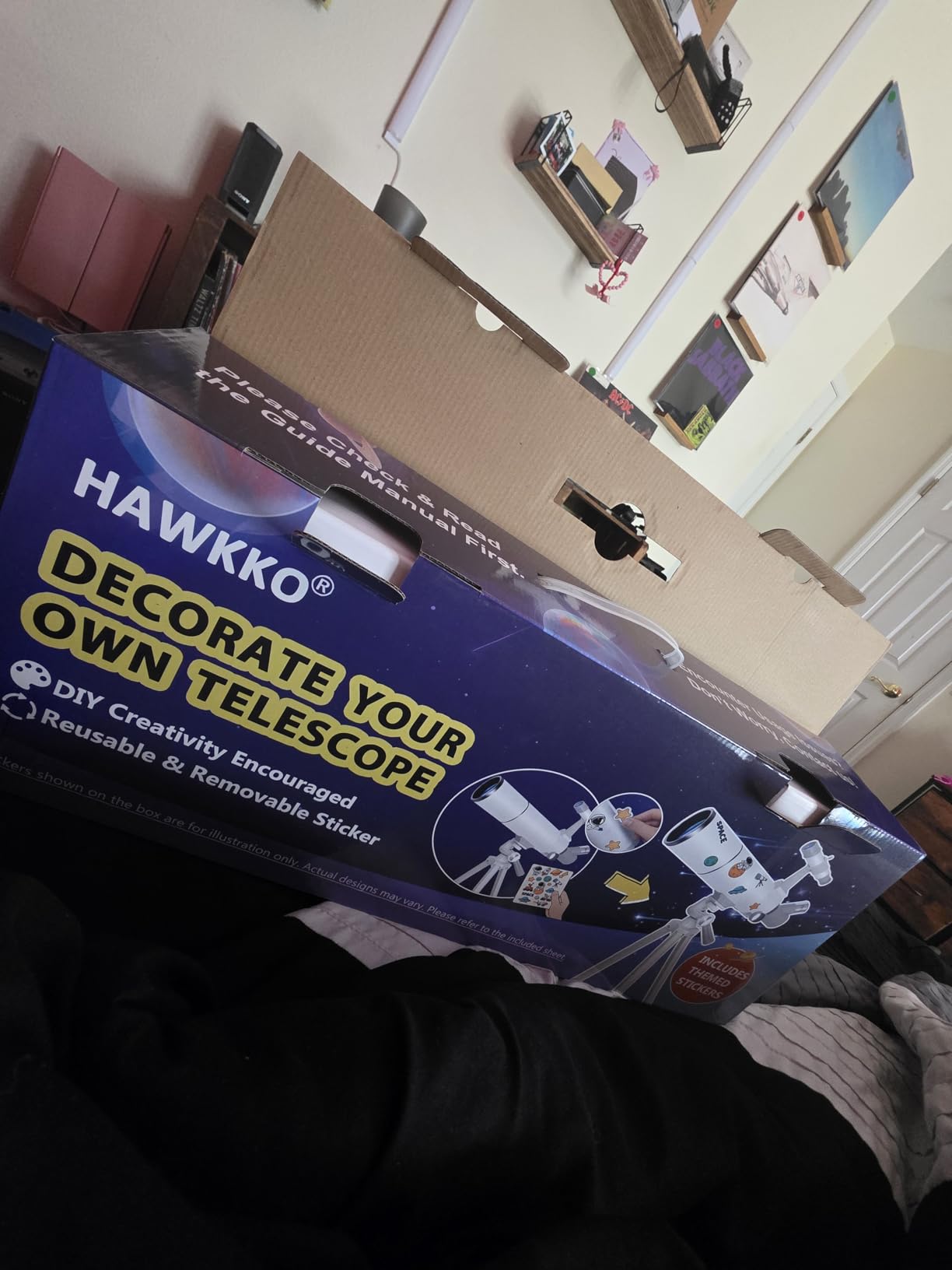 Hawkko Portable Telescope for Kids & Beginners 80mm Aperture 500mm customer photo 2