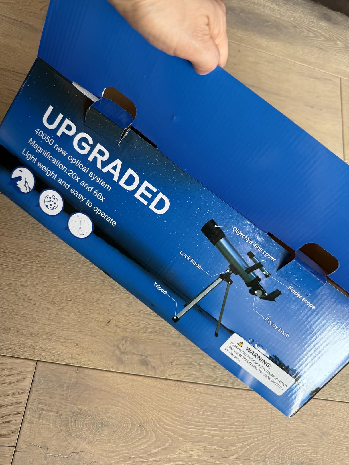 Telescope for Kids 8-12, 100x Magnification Beginner Kids Telescope customer photo 1