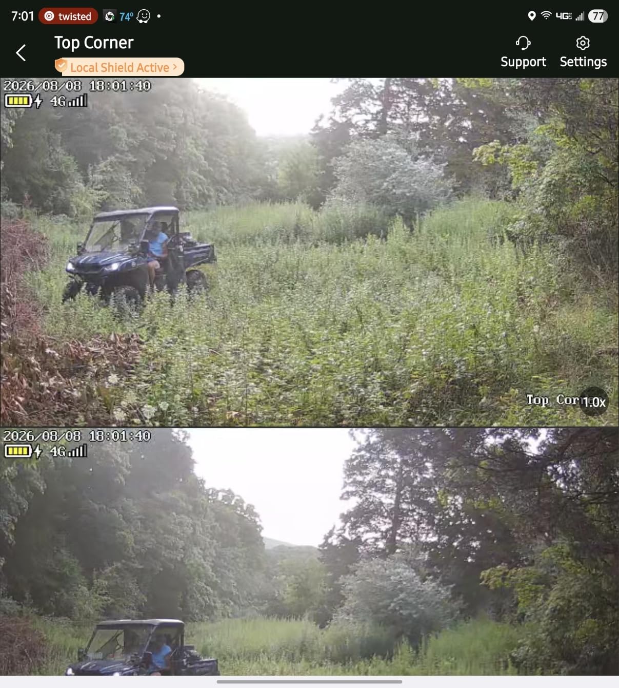 Cellular Trail Camera, 4G LTE Dual Lens Game Camera 360° Live Streaming customer photo 1