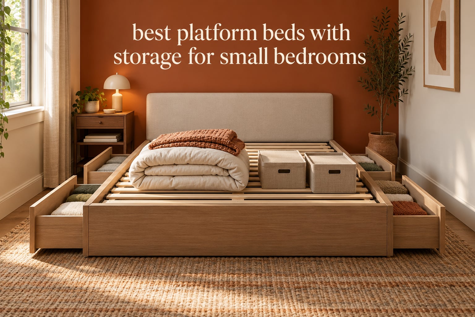 best platform beds with storage for small bedrooms